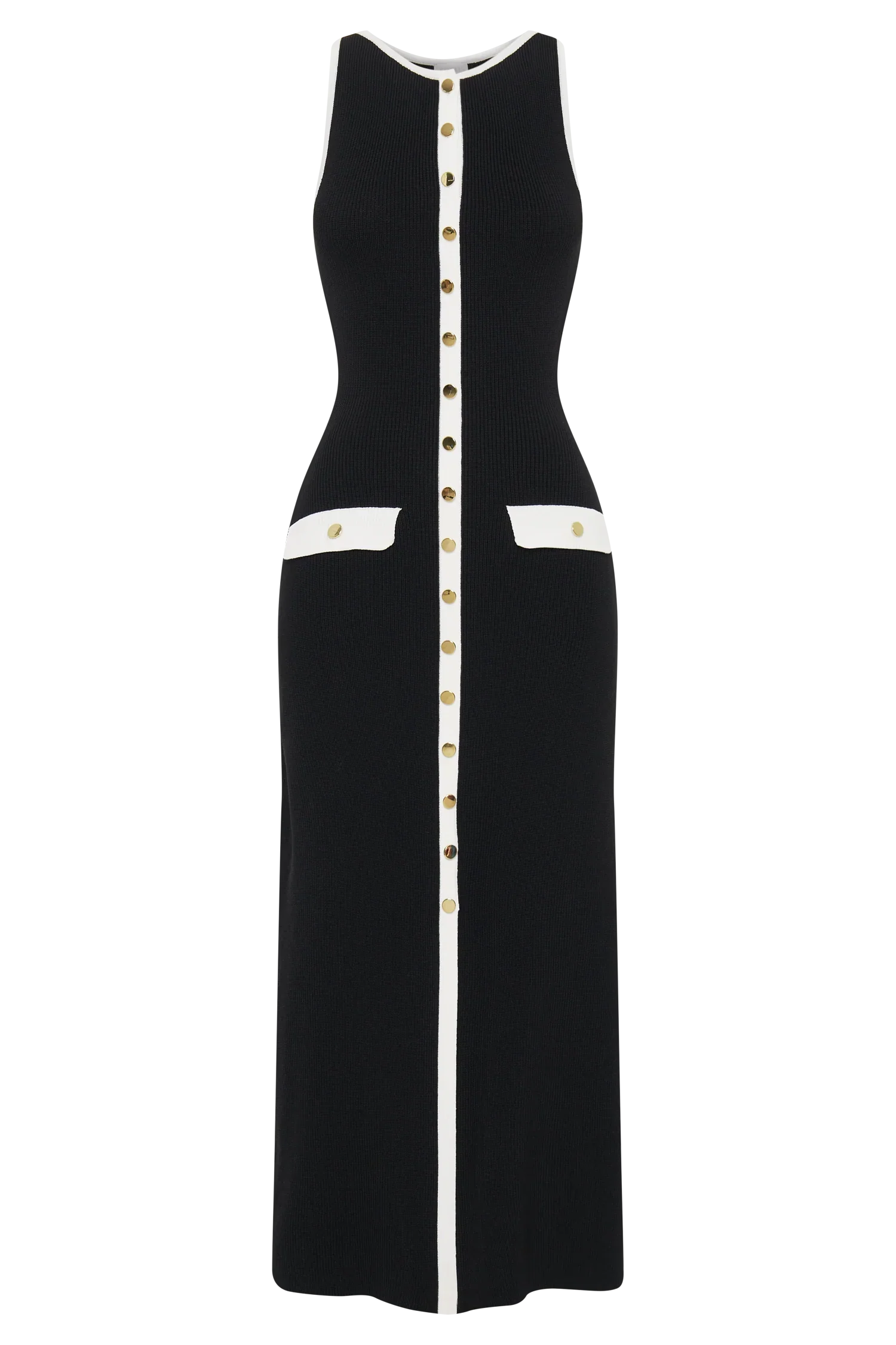 Georgina Black/White Maxi Dress